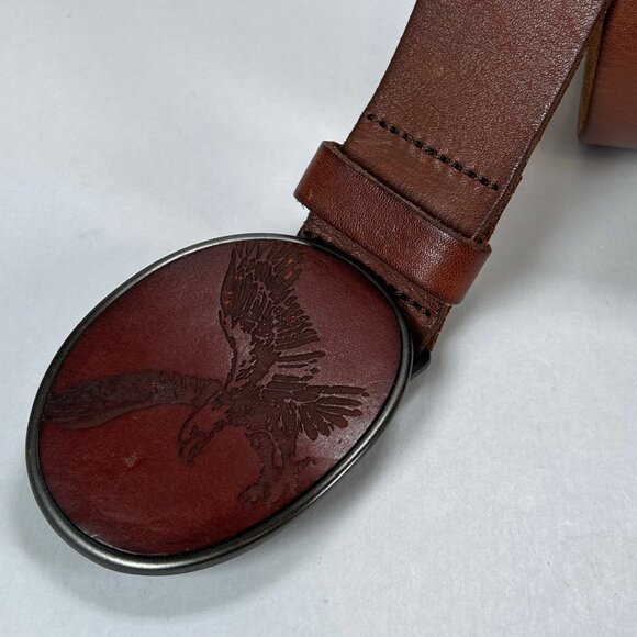 American Eagle Men's Western Leather Belt, Size 36 - Picture 3 of 10